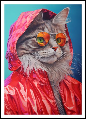 Plakat 70x100cm Kot w Stylu na Arena.pl