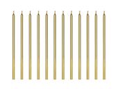 Świeczki na tort złote, 12 szt.