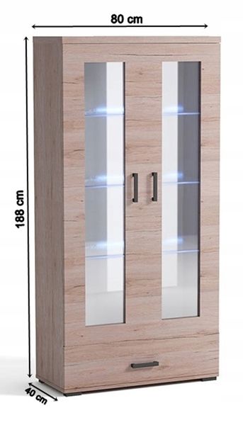 Witryna K9 z szufladą 80cm dużo kolorów zdjęcie 2