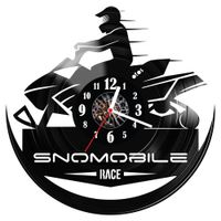 Zegar ścienny z płyty winylowej Skuter śnieżny 905.14