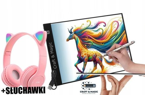 TABLET GRAFICZNY ZESTAW 5W1 DESKA KREŚLARSKA DO RYSOWANIA PREZENT+GRATISY na Arena.pl