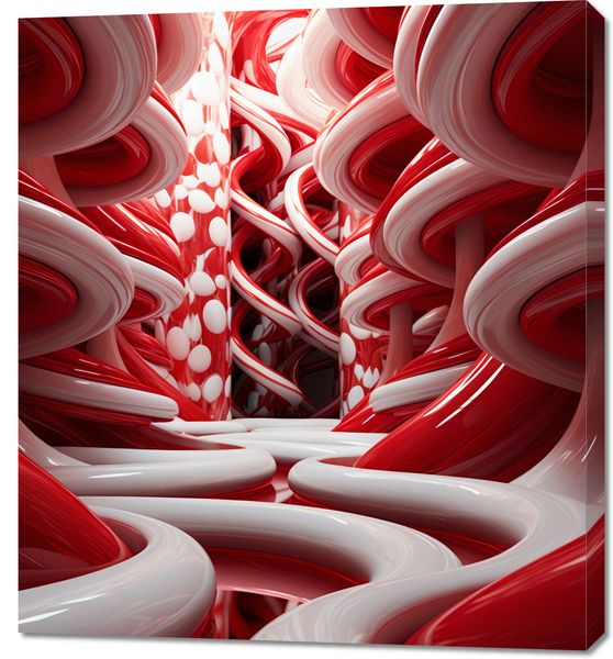 Obraz 90x100cm Czerwone Wiry zdjęcie 1