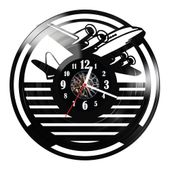 Zegar ścienny z płyty winylowej Samolot 206.14