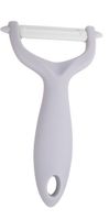 Obierak skrobak ceramiczny poprzeczny do warzyw owoców 14 cm szary jasny
