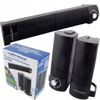 GŁOŚNIKI KOMPUTEROWE do PC 2.0 na USB SOUNDBAR DO KOMPUTERA GŁOŚNE MOCNE