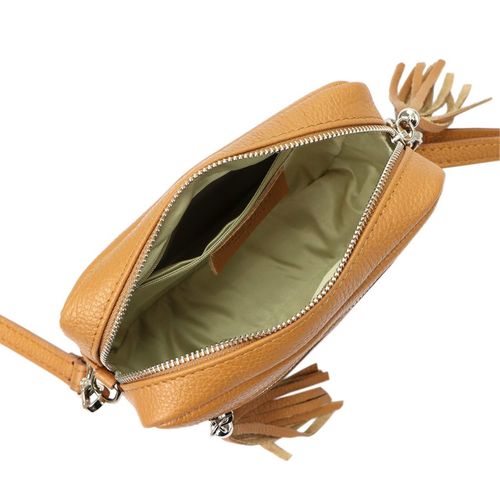 Damska listonoszka torebka Skórzana z brelokiem frędzlem i kieszeniami Luka na Arena.pl