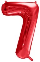 Balon foliowy Cyfra 7, 86cm, czerwony XL