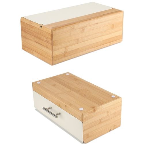 chlebak bambusowy pojemnik na pieczywo e-6075 kremowy na Arena.pl