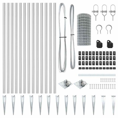 Ogrodzenie z słupkami Srebrny 0.4 x 25 m Stal na Arena.pl