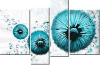 130CM 85 OBRAZ 4 ELEM TURKUSOWE DMUCHAWCE ŚCIENNY