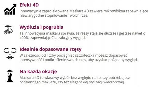 4D TUSZ DO RZĘS Jedwab wydłużający MASKARA mascara na Arena.pl