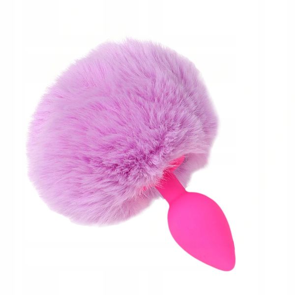 Korek analny silikonowy z kitką. zdjęcie 5