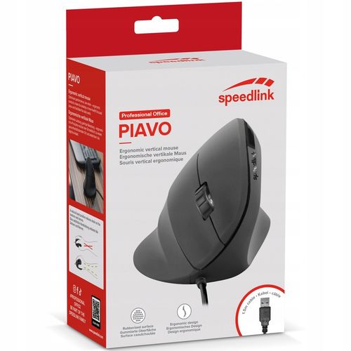 Ergonomiczna pionowa mysz optyczna USB Speedlink PIAVO Vertical 2400dpi na Arena.pl