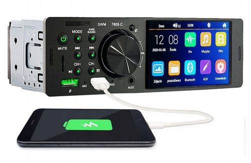 RADIO SAMOCHODOWE 1DIN EKRAN 4,1" USB BLUETOOTH SD na Arena.pl