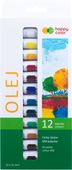farby olejne 12 kolorów 12ml happy color