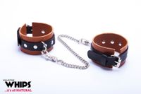kajdanki whips kajdanki męskie na ręce, koniakowe