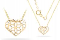 ZŁOTY NASZYJNIK GWIAZD SERCE AŻUR CELEBRYTKA 333