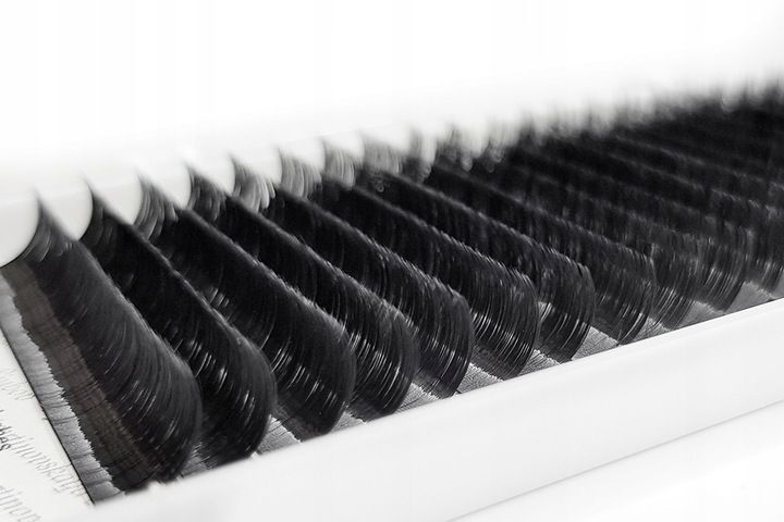 Rzęsy do przedłużania czarne PLATINUM 0.10 C 9mm zdjęcie 2