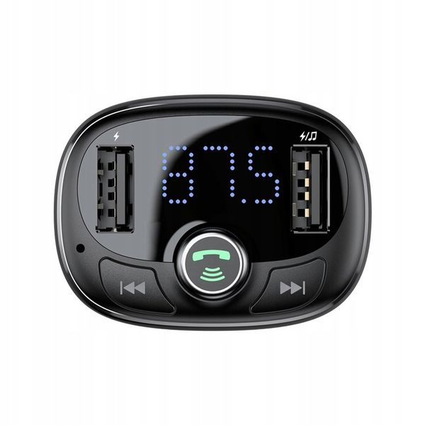 BASEUS TRANSMITER FM BLUETOOTH ŁADOWARKA SAMOCHODOWA MP3 2x USB SD/ TF 3.4A zdjęcie 5