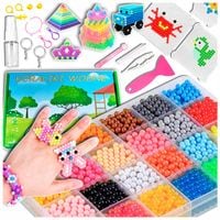 KORALIKI WODNE AQUABEADS ZESTAW DIY SZABLONY MAGIC BEADS PREZENT URODZINY