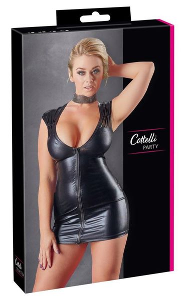Wet Look Dress With Zip L zdjęcie 1