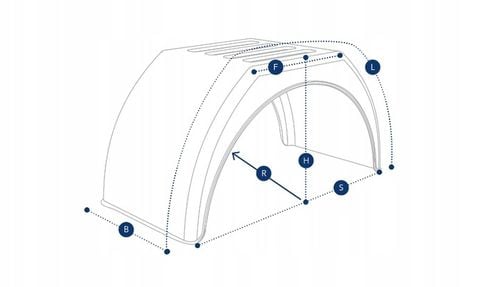 (ZESTAW) - 2 x Błotnik koło pojedyńcze 15-16" | BIAŁY RANT - BUS KONTENER na Arena.pl
