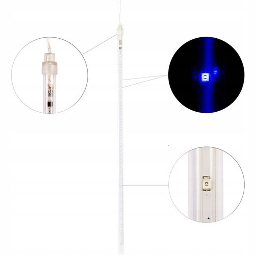 NIEBIESKIE LAMPKI SOPLE PADAJĄCY ŚNIEG 480 LED METEORYT 50 CM na Arena.pl