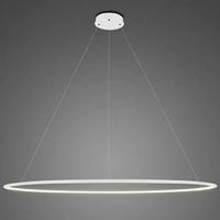 Lampa wisząca Ledowe Okręgi No.1 120 cm in 3k srebrna