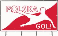 BANER REKLAMOWY 100x50cm projekt w cenie różne wzory POLSKA GOL
