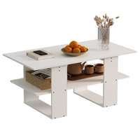 ŁAWA STOLIK BIAŁY KAWOWY NOWOCZESNY Z PÓŁKĄ SALON POKÓJ LOFT DUŻY 120 CM