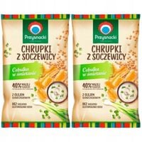 PRZYSNACKI Chrupki z soczewicy cebulka w śmietanie 80 g x 2 sztuk