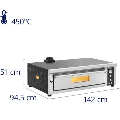 Piec do pizzy elektryczny z szamotem na 6 pizz śr. 33 cm 400 V 6600 W na Arena.pl