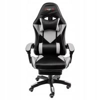 FOTEL GAMINGOWY obrotowy biurowy KRZESŁO GRACZA z PODNÓŻKIEM Kubełkowy