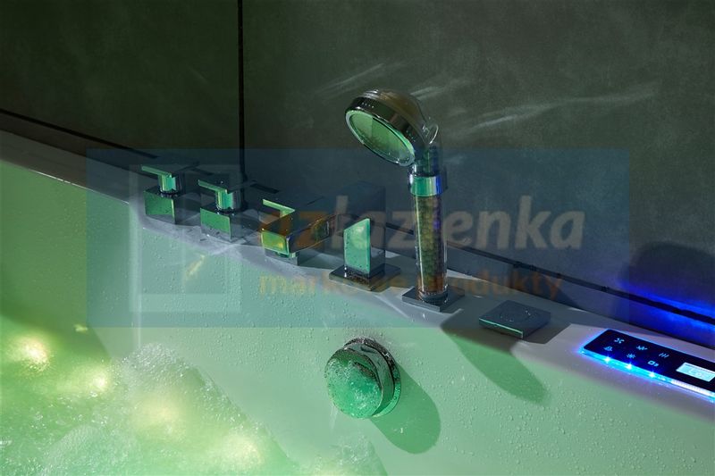 PROSTOKĄTNA WANNA Z HYDROMASAŻEM 180x80 SZYBA NEW! GRZAŁKA zdjęcie 11