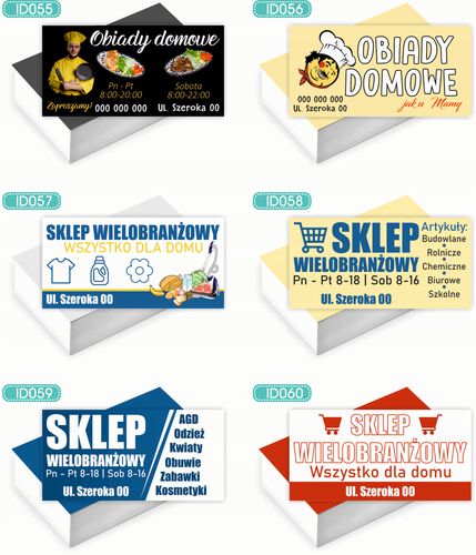 Wizytówki firmowe Foliowane 1000szt wiele wzorów SKLEP WIELOBRANŻOWY na Arena.pl