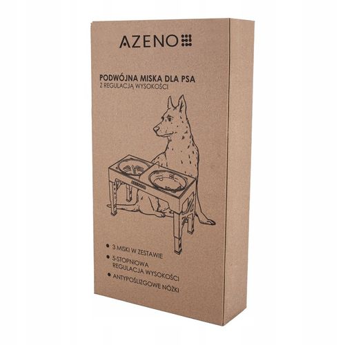 Miska dla Psa NA STOJAKU MISKA PODWÓJNA REGULOWANA DUŻA Spowalniająca 3w1 na Arena.pl