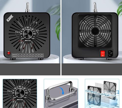 Generator ozonu ICARE 30000 Mg/h, ‎45W, 45 dB, 16,3 x 21,5 x 16 cm, szary na Arena.pl