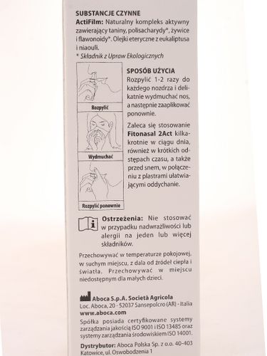 Fitonasal 2ACT BIO - Aboca - 15ml na Arena.pl