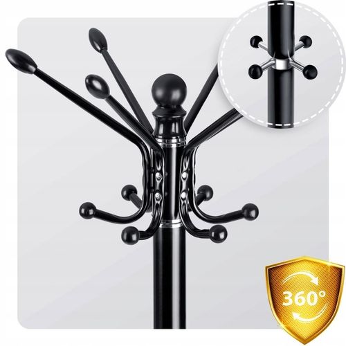 WIESZAK NA UBRANIA STOJĄCY PODŁOGOWY MARMUR CZARNY na Arena.pl