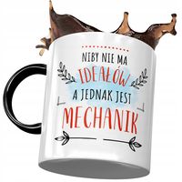 Kubek Czarny Mechanika Idealny Mechanik Z Nadrukiem Ze Zdjęciem