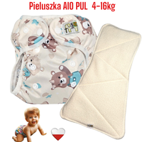 Pieluszka Wielorazowa AIO PUL MISIE MIĘTOWE NappiMe
