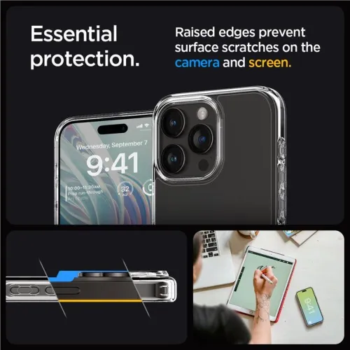 Etui Spigen Crystal Hybrid na iPhone 15 Pro Max - przezroczyste na Arena.pl