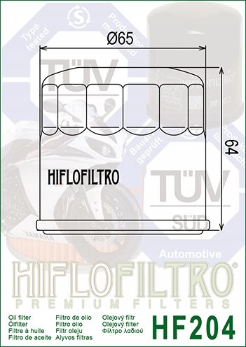 FILTR OLEJU HIFLOFILTRO HF204 zdjęcie 2