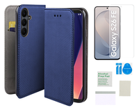 Etui z klapką do SAMSUNG GALAXY S26 FE case niebieski + folia ochronna TPU