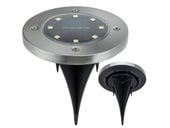 Lampa ogrodowa solarna 8 led najazdowa czujnik lampka gruntowa