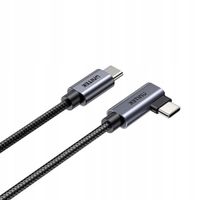 2 x Kabel USB-C - USB-C Kątowy PD 3.0 100W 5A 20V QC Chip E-Mark 1m Unitek