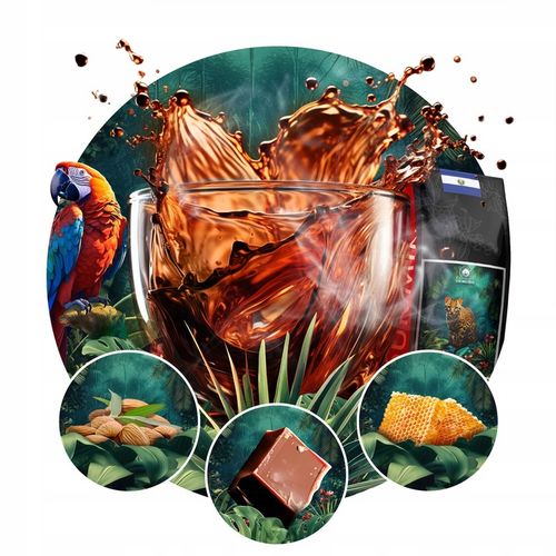 KAWA ZIARNISTA 2x500g ŚWIEŻO PALONA BRAZIL+SALVADOR 100% ARABIA - BLUE ORCA na Arena.pl