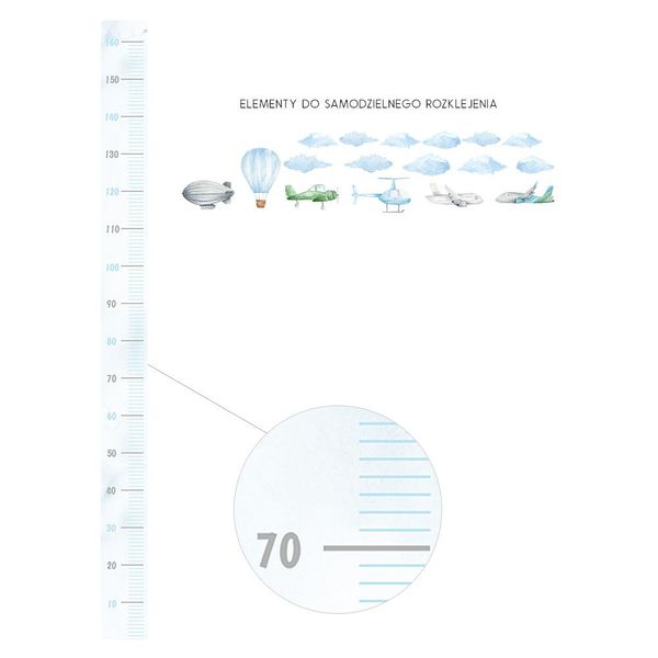 Naklejka Miarka Wzrostu Samoloty DK357 zdjęcie 3