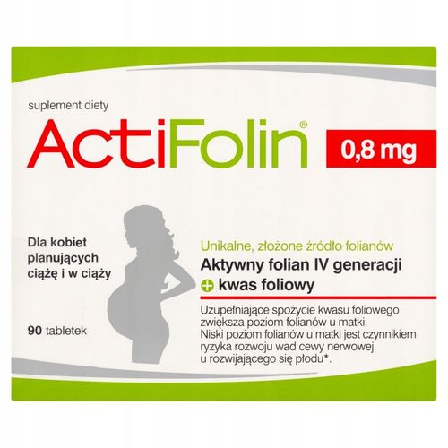 ACTIFOLIN 0,8 mg, wspierają organizm, 90 tabletek na Arena.pl