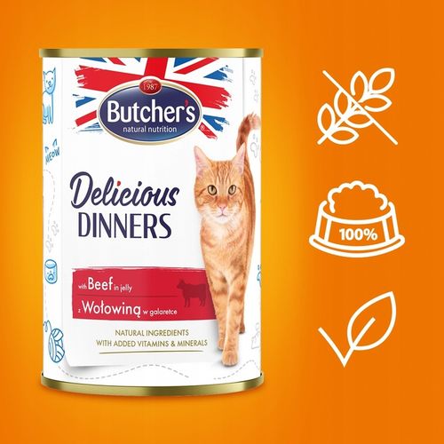 Karma mokra dla kota Butchers 24x400g mix smaków bezzbożowa puszka na Arena.pl